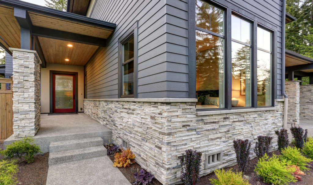 Portland home exterior featuring accent siding and mixed textures to enhance curb appeal