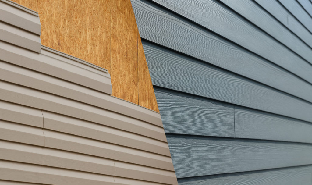 Vinyl and fiber cement siding installed on a residential home in Portland