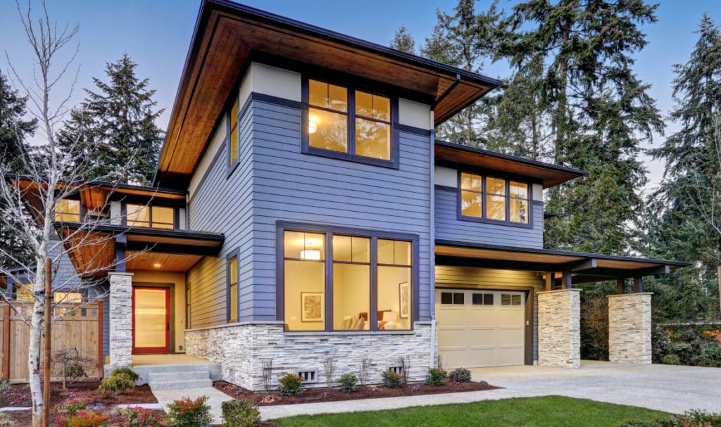 Modern Portland home with updated roofing, siding, paint, and landscaping to improve curb appeal