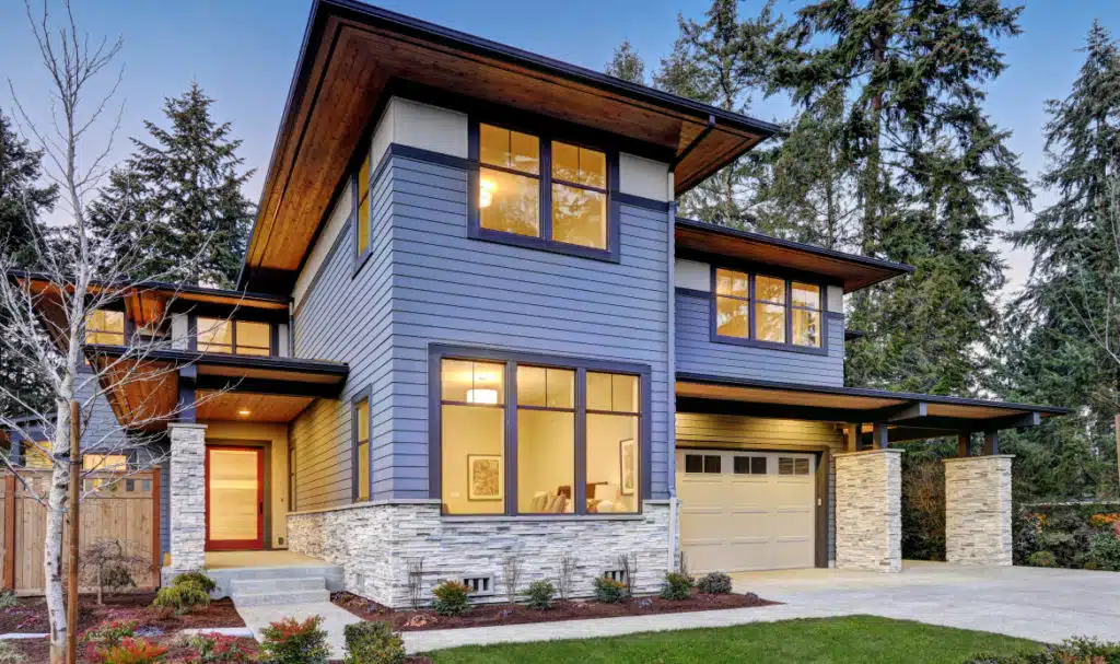 Modern Portland home with updated roofing, siding, paint, and landscaping to improve curb appeal
