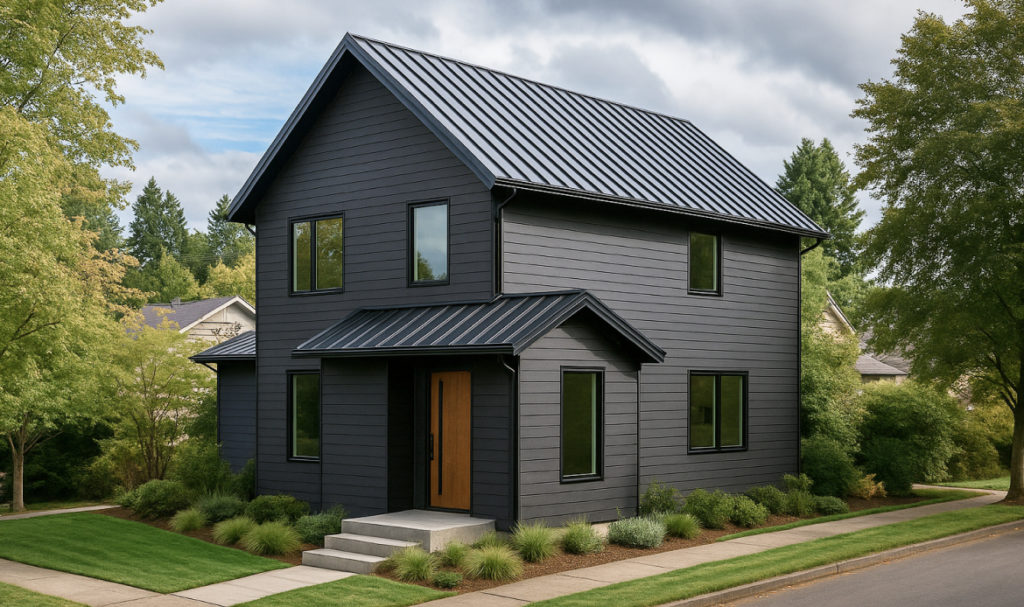 Portland home with modern exterior upgrades including new roofing and siding for improved curb appeal