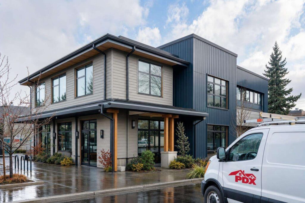 Fiber Cement vs. Metal Siding for Portland Commercial Buildings: Durability, Maintenance, and Brand Fit