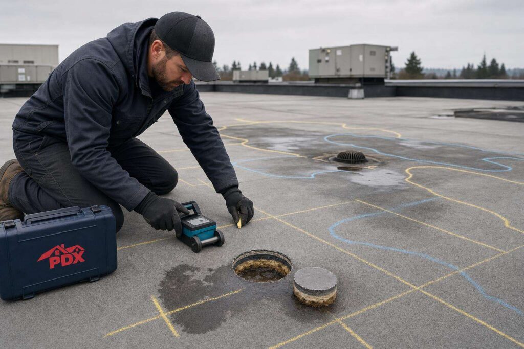 Moisture Mapping for Commercial Roof Repair and Replacement Decisions