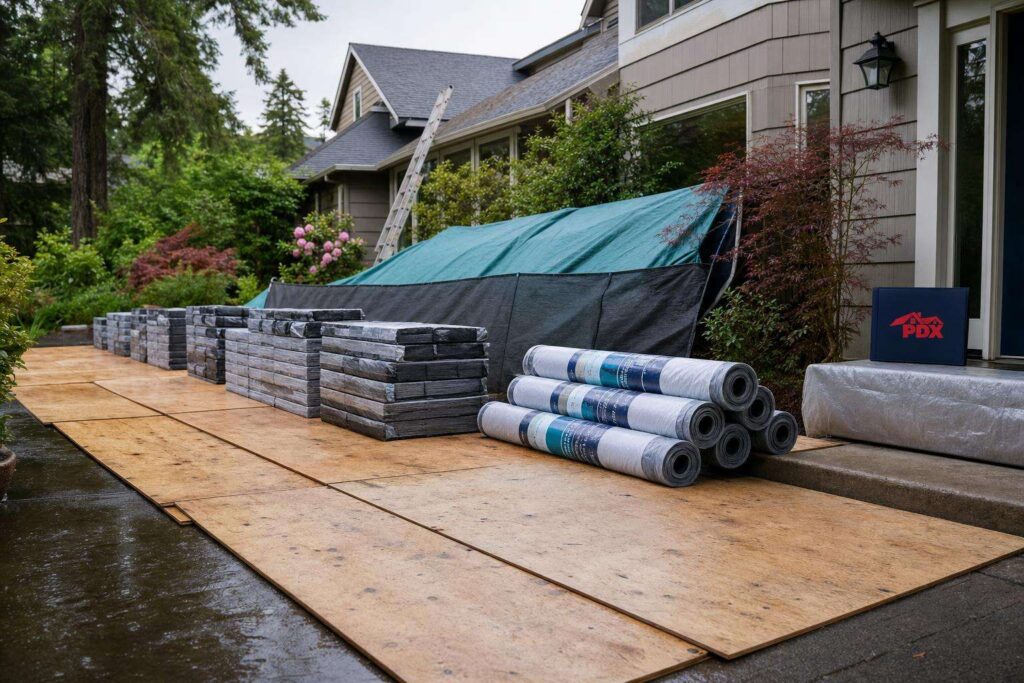 Roof Replacement Site Prep That Protects Driveways, Landscaping, and Budgets