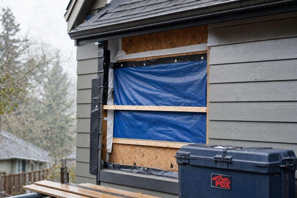 Temporary Weather Protection During Planned Siding Repairs